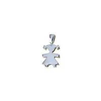 Picture Italian girl pendant with double plate, height 18mm