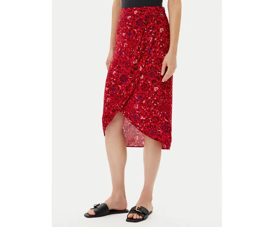 obrazek 1 Pepe Jeans Spódnica midi Clau PL901199 Czerwony Slim Fit