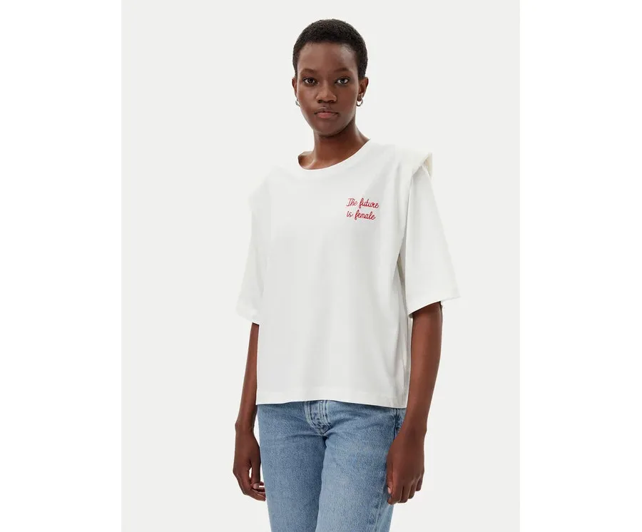 obrazek 1 ViCOLO T-Shirt RD0013 Biały Regular Fit