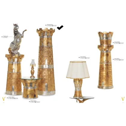 Zdjęcie Wyjątkowa kolumna - wieża z włoskiej ceramiki 172cm - Valle d'oro Patchi