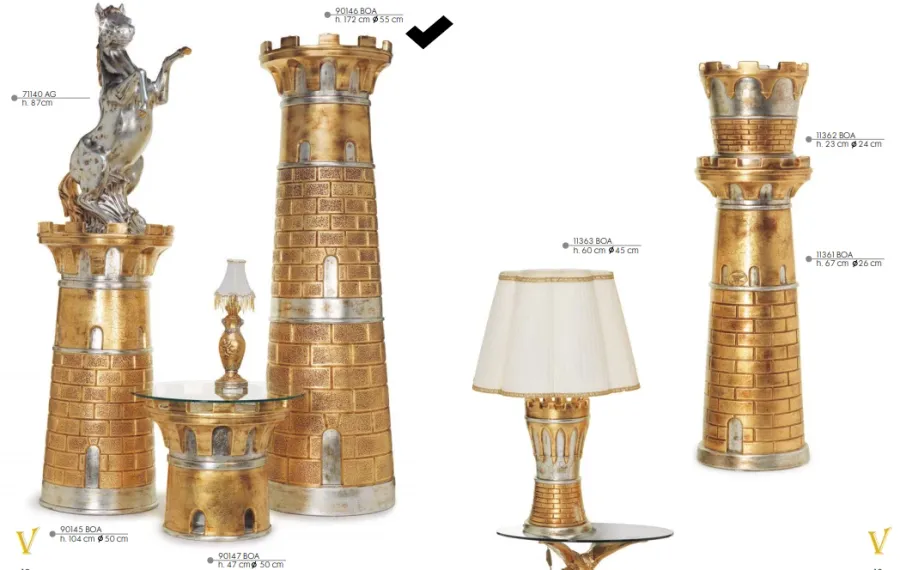 obrazek 1 Wyjątkowa kolumna - wieża z włoskiej ceramiki 172cm - Valle d'oro Patchi