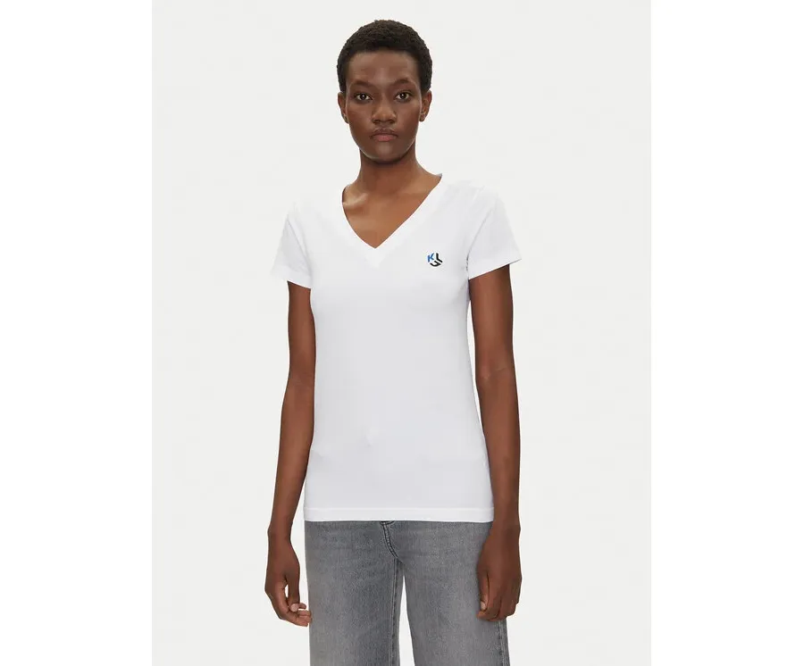 obrazek 1 KARL LAGERFELD T-Shirt A2W17097 Biały Regular Fit