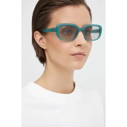 Zdjęcie Ray-Ban okulary przeciwsłoneczne damskie kolor zielony 0RB4421D