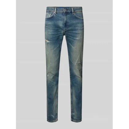 Zdjęcie Jeansy o kroju regular fit z przetarciami model ‘Ash’