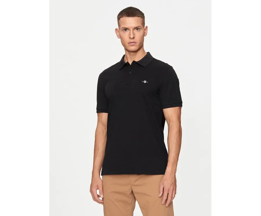 obrazek 1 Gant Polo Shield 2220 Czarny Slim Fit