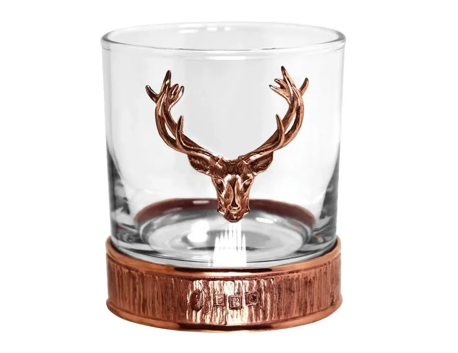 obrazek 1 Stylowa szklanka do whisky z miedzianymi zdobieniami