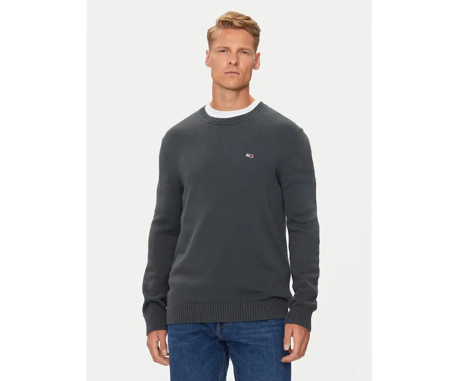 obrazek 1 Tommy Jeans Sweter Essential DM0DM18370 Szary Slim Fit