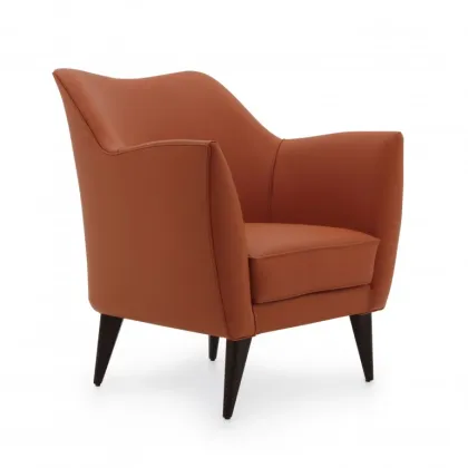 Zdjęcie Pomarańczowy wygodny fotel o współczesnych liniach - Sevensedie