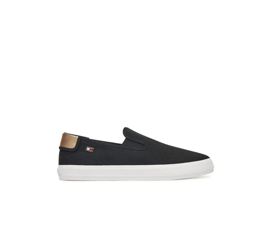 obrazek 1 Tommy Hilfiger Tenisówki Vulc Canvas Slip-On Sneaker FW0FW08645 Czarny