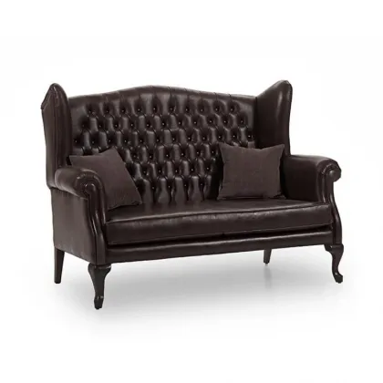 Zdjęcie Prestiżowa skórzana sofa w klasycznym stylu - Sevensedie