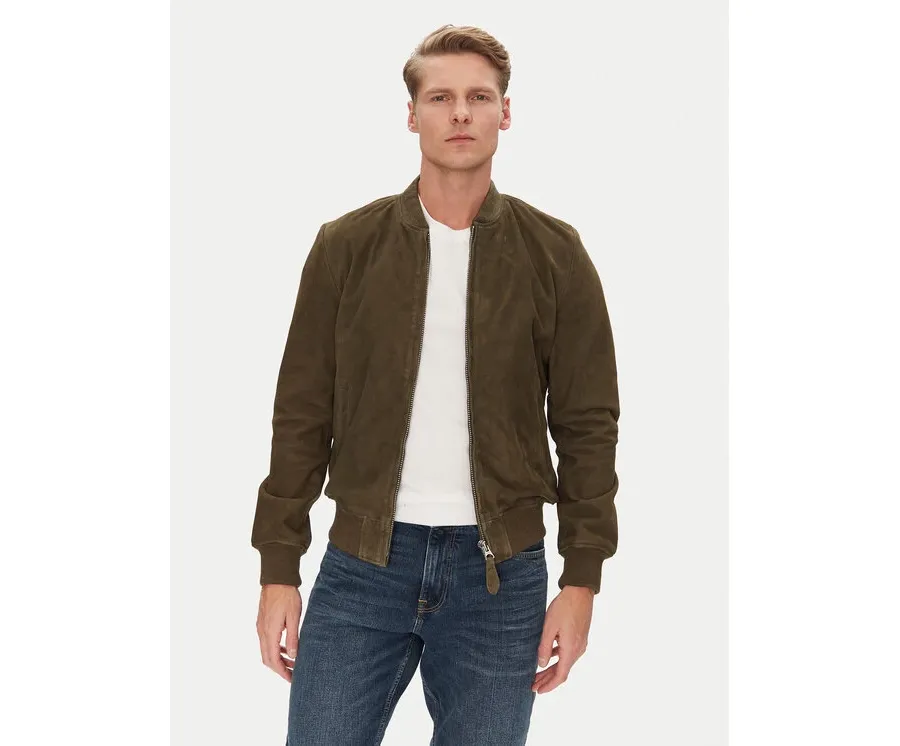 obrazek 1 SCHOTT N.Y.C. Kurtka skórzana LC300 Khaki Regular Fit