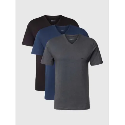 Zdjęcie T-shirt z dekoltem w serek w zestawie 3 szt. model ‘Classic’