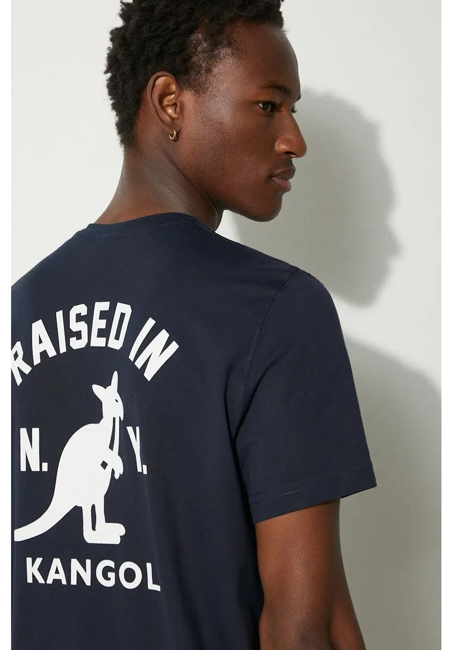 obrazek 1 Kangol t-shirt bawełniany Heritage Basic kolor granatowy z nadrukiem KLHB003-OFFWHITE