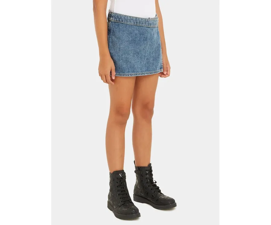 obrazek 1 Calvin Klein Jeans Spódnica jeansowa IG0IG02371 Niebieski Regular Fit