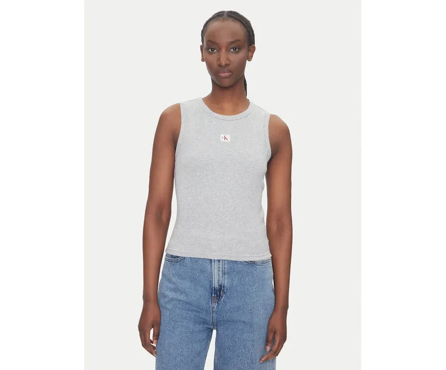 obrazek 1 Calvin Klein Jeans Top LV047C201G Szary Slim Fit