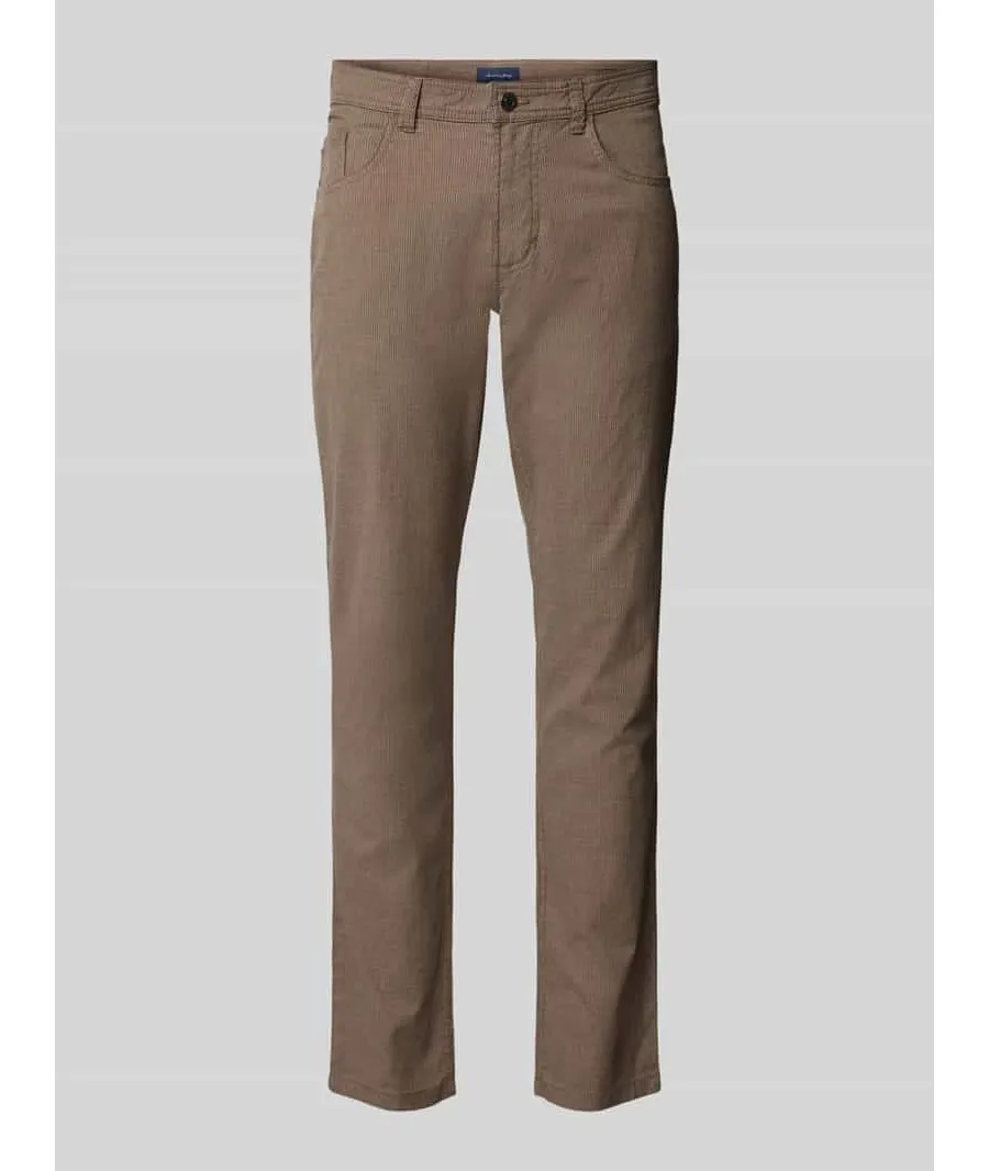 obrazek 1 Chinosy o kroju tapered fit z fakturowanym wzorem