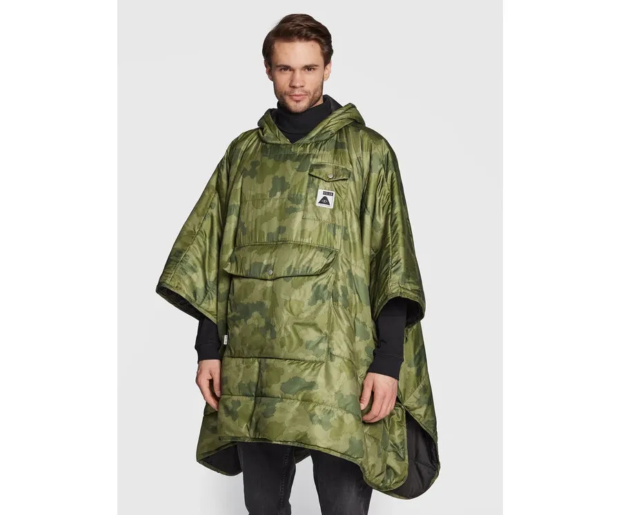 obrazek 1 Poler Ponczo 221ACU5601 Zielony Relaxed Fit