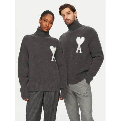 Zdjęcie AMI PARIS Golf UKS425.KN0032 Szary Relaxed Fit