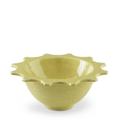 Zdjęcie Piękna duża misa z glazurowanej ceramiki H.16xL.37xD.Int.26 cm