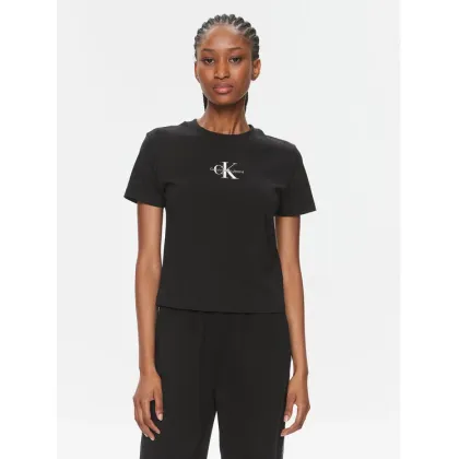 Zdjęcie Calvin Klein Jeans T-Shirt Monologo Baby Tee J20J223113 Czarny Slim Fit