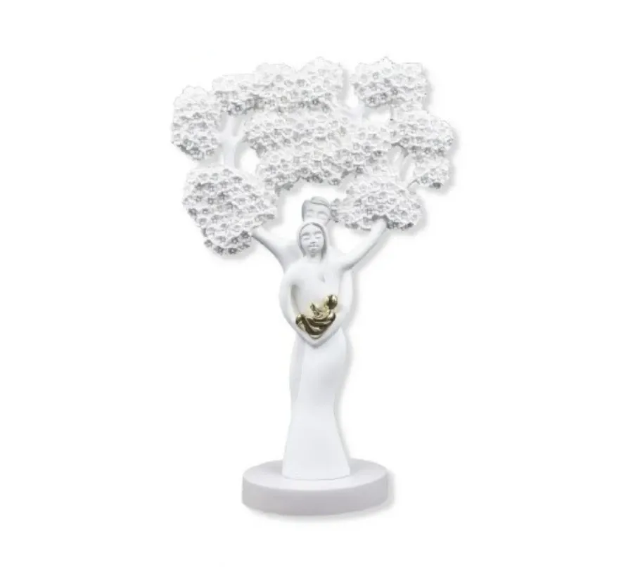 obrazek 1 Luksusowa rzeźba drzewa życia z postaciami i niemowlęciem