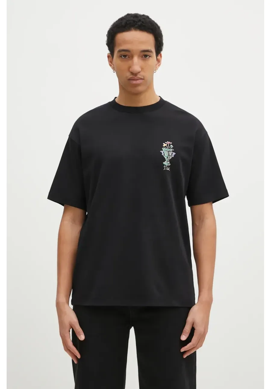 obrazek 1 Drôle de Monsieur t-shirt bawełniany Le T-Shirt Vase męski kolor czarny z nadrukiem F-TS225-CO002-BL
