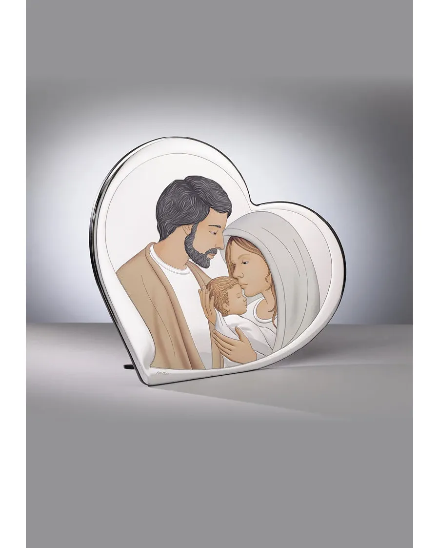 obrazek 3 Oryginalna kolorowa ikona Świętej Rodziny w kształcie serca