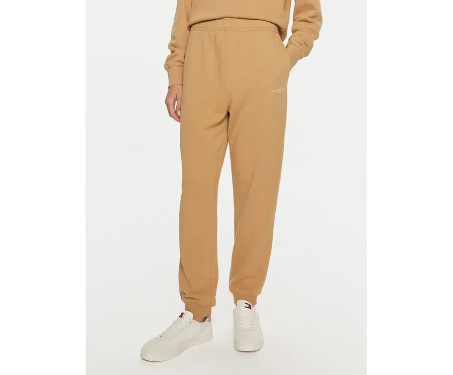 obrazek 1 Tommy Hilfiger Spodnie dresowe WW0WW42883 Beżowy Regular Fit