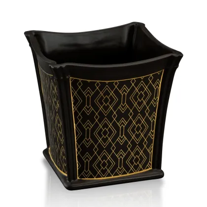 Zdjęcie Ceramiczny kwadratowy dekoracyjny pojemnik na doniczkę z wzorem geometrycznym – Ahura