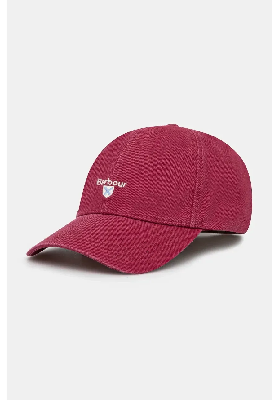 obrazek 1 Barbour czapka z daszkiem bawełniana Sports Caps kolor różowy z aplikacją MHA0274
