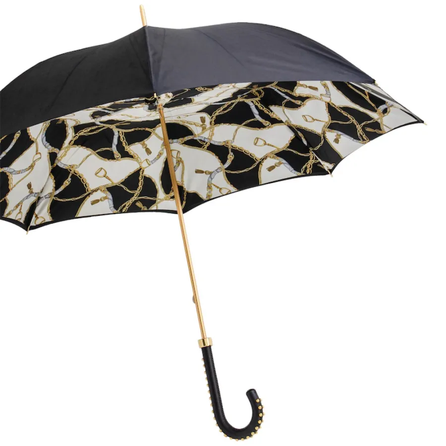 obrazek 8 Piękny stylowy czarny parasol damski – Pasotti