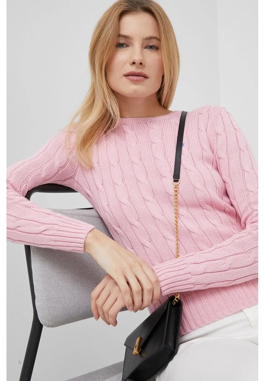 obrazek 1 Polo Ralph Lauren sweter bawełniany kolor różowy