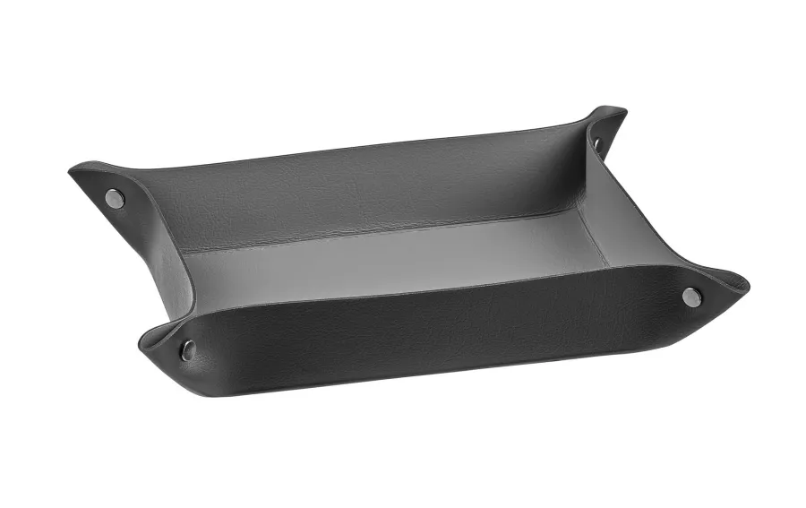 obrazek 1 Skórzana tacka na drobiazgi 20x14хH5 w kolorze czarnym