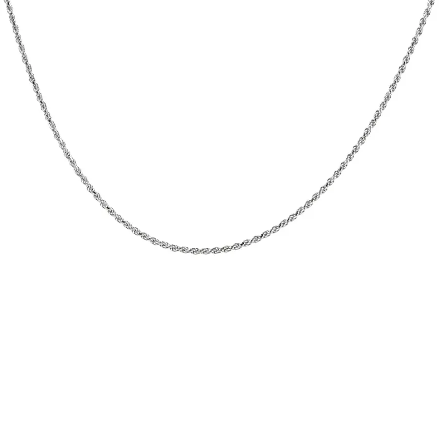 obrazek 1 Naszyjnik unisex z białego złota - 60 cm
