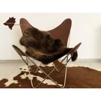 Picture Brown sheepskin rug for the bedroom