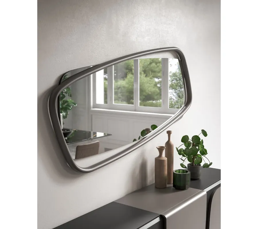 obrazek 12 Designerskie lustro do jadalni lub salonu z drewnianą ramą