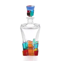 Zdjęcie Ręcznie malowana karafka Crack 900 ml