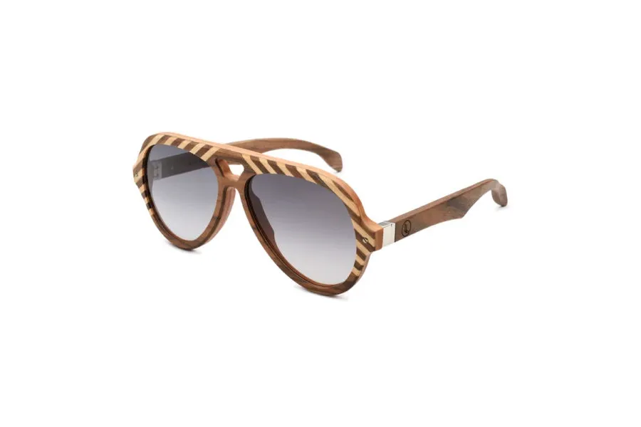 obrazek 2 Orzech włoski i klon - okulary pilotki z Włoch - Legno Light
