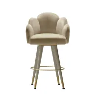 Zdjęcie Hoker barowy z zakrzywionym oparciem w kształcie płatka