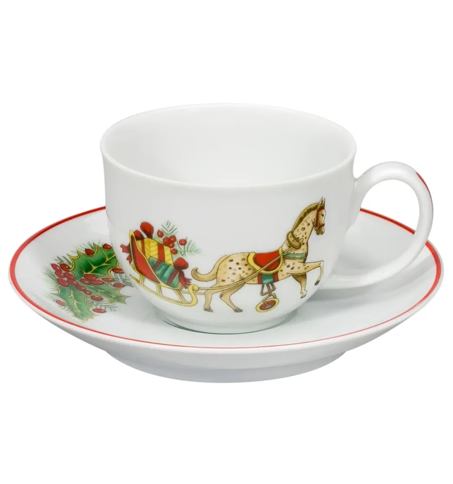 obrazek 5 Porcelanowy zestaw 6 filiżanek do kawy ze spodkami ze świątecznej kolekcji Christmas Magic - Vista Alegre