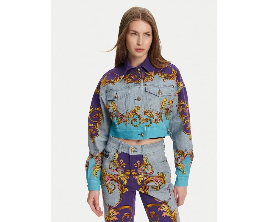 obrazek 1 Versace Jeans Couture Kurtka jeansowa 78HAS4P0 Kolorowy Relaxed Fit