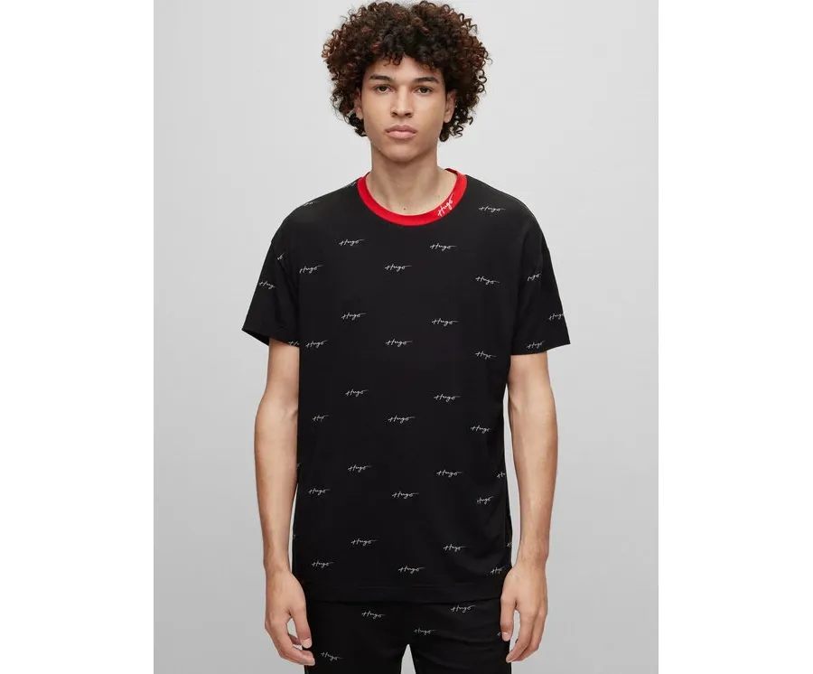 obrazek 1 Hugo Koszulka piżamowa 50490231 Czarny Relaxed Fit HUGO