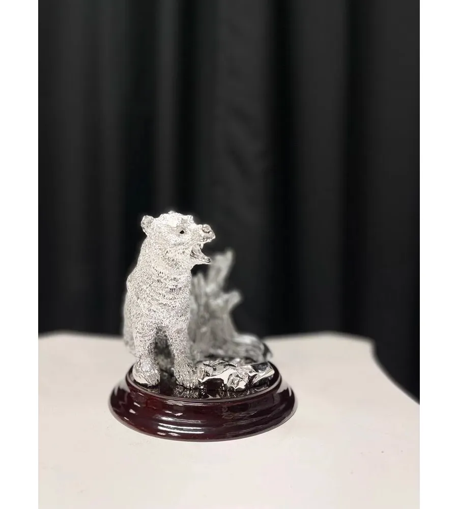 obrazek 3 Minimalistyczna statuetka na biurko z niedźwiedziem