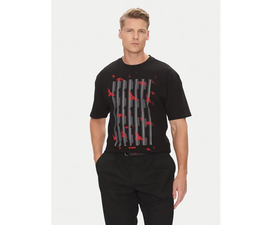 obrazek 1 HUGO T-Shirt Digraph 50542581 Czarny Oversize