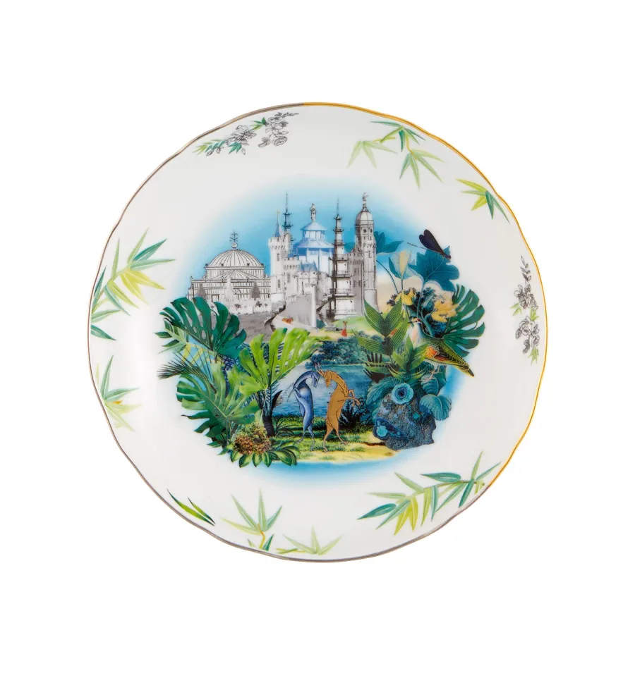 obrazek 1 Porcelanowy talerz do zupy Rêveries z ozdobnym orientalnym motywem - Vista Alegre