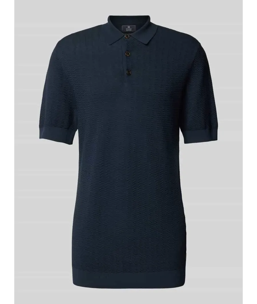 obrazek 1 Koszulka polo o kroju slim fit z fakturowanym wzorem