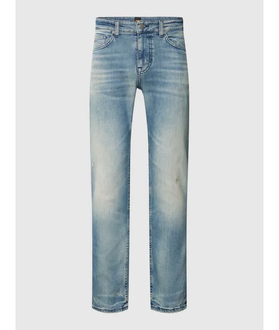 obrazek 1 Jeansy o kroju slim fit z przetarciami model ‘Delaware’