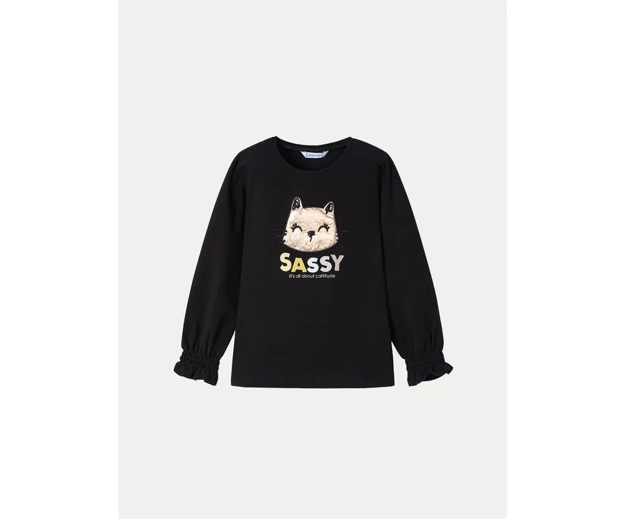 obrazek 1 Mayoral Bluzka 4071 Czarny Regular Fit