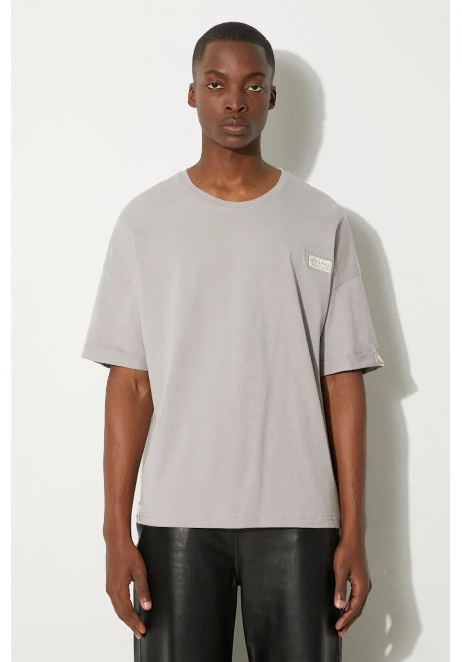 obrazek 1 Alpha Industries t-shirt bawełniany męski kolor szary gładki 118532.643-SZARY