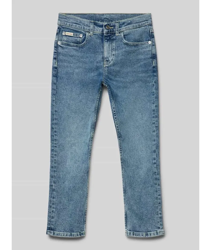 obrazek 1 Jeansy o kroju slim fit z naszywką z logo model ‘DAD’